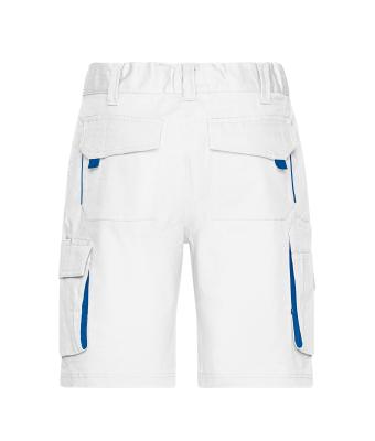Unisex Workwear Bermudas - COLOR - White/royal 8545