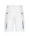 Unisex Workwear Bermudas - COLOR - White/royal 8545