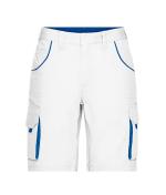 Unisex Workwear Bermudas - COLOR - White/royal 8545