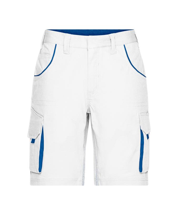 Unisex Workwear Bermudas - COLOR - White/royal 8545