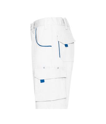 Unisex Workwear Bermudas - COLOR - White/royal 8545