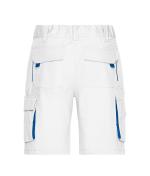 Unisex Workwear Bermudas - COLOR - White/royal 8545