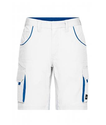 Unisex Workwear Bermudas - COLOR - White/royal 8545
