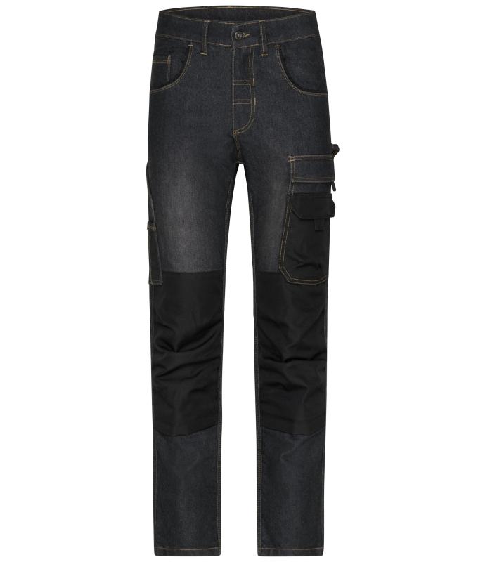 Unisex Workwear Stretch-Jeans Black-denim 8715