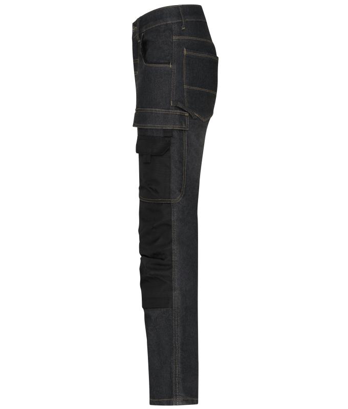Unisex Workwear Stretch-Jeans Black-denim 8715