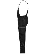 Unisex Workwear Pants with Bib - SOLID - Black 8719