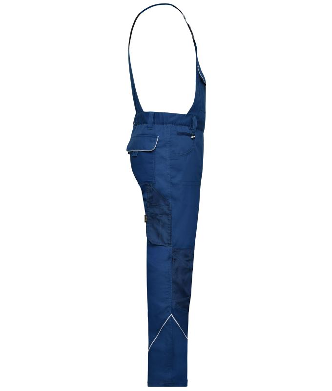 Unisex Workwear Pants with Bib - SOLID - Dark-royal 8719