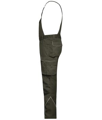 Unisex Workwear Pants with Bib - SOLID - Olive 8719
