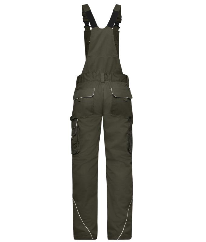 Unisex Workwear Pants with Bib - SOLID - Olive 8719