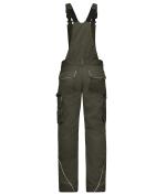 Unisex Workwear Pants with Bib - SOLID - Olive 8719