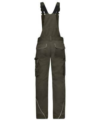 Unisex Workwear Pants with Bib - SOLID - Olive 8719