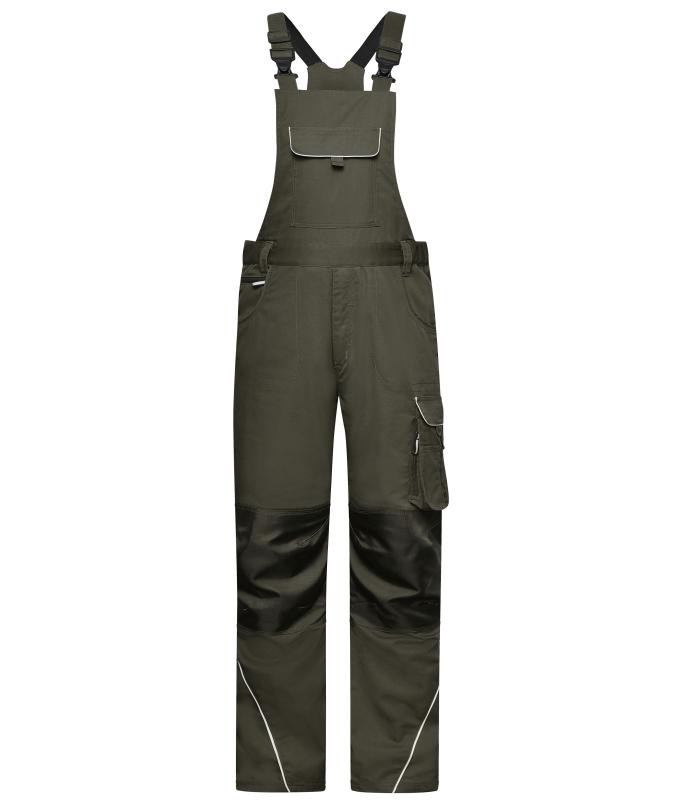 Unisex Workwear Pants with Bib - SOLID - Olive 8719