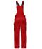 Unisex Workwear Pants with Bib - SOLID - Red 8719