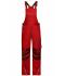 Unisex Workwear Pants with Bib - SOLID - Red 8719