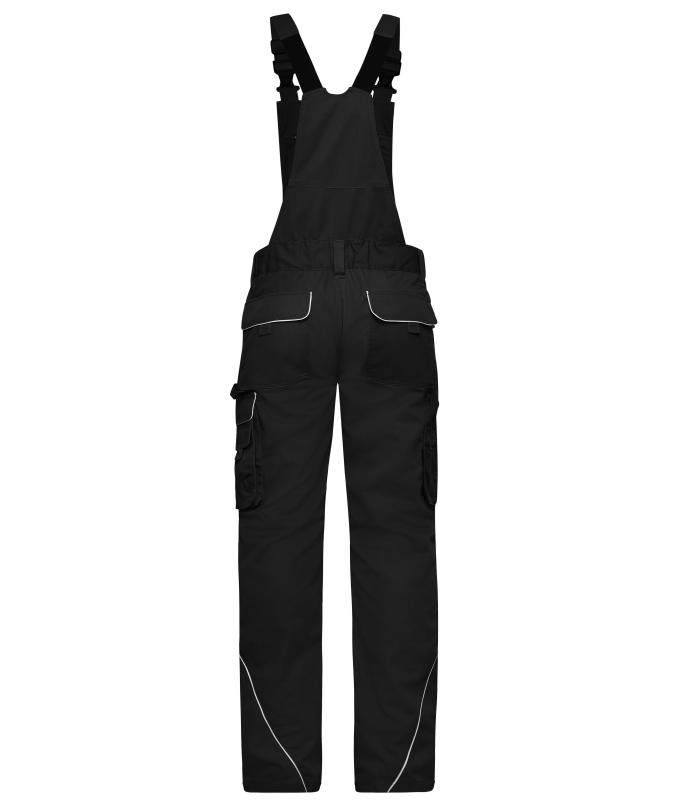 Unisex Workwear Pants with Bib - SOLID - Black 8719