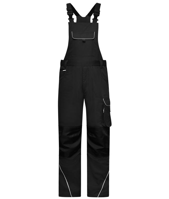 Unisex Workwear Pants with Bib - SOLID - Black 8719