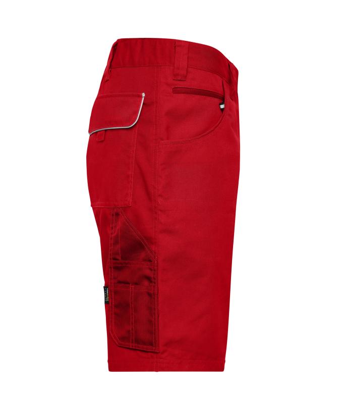 Unisex Workwear Bermudas - SOLID - Red 8720