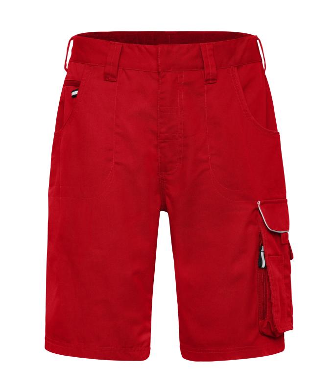 Unisex Workwear Bermudas - SOLID - Red 8720