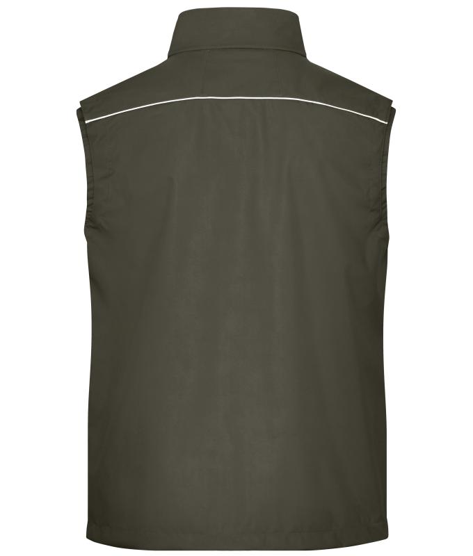Unisex Workwear Softshell Light Vest - SOLID - Olive 8721