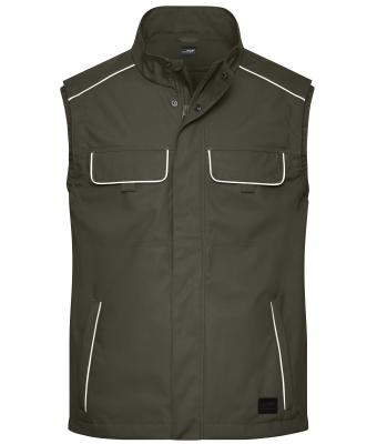 Unisex Workwear Softshell Light Vest - SOLID - Olive 8721