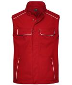Unisex Workwear Softshell Light Vest - SOLID - Red 8721