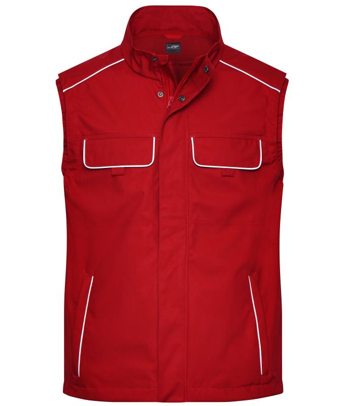 Unisex Workwear Softshell Light Vest - SOLID - Red 8721