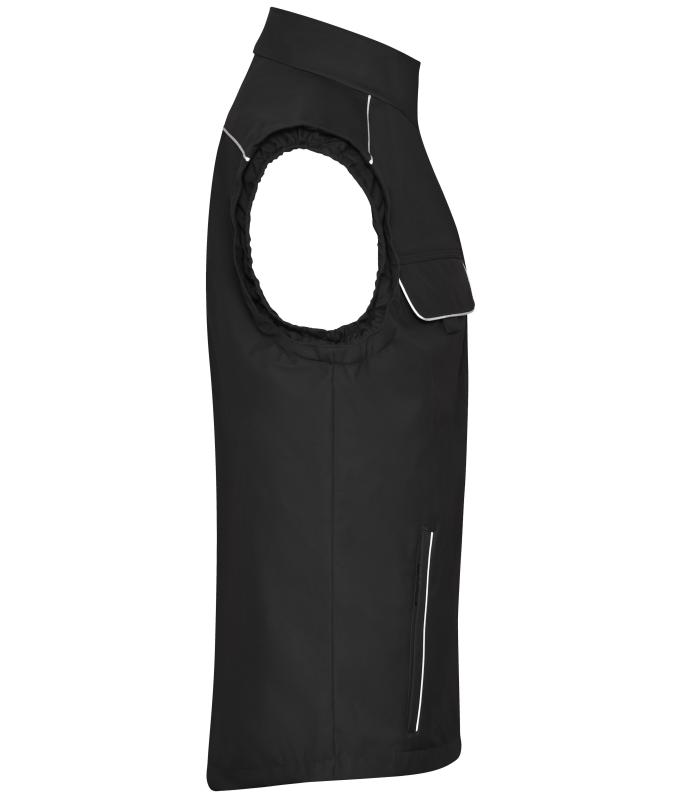 Unisex Workwear Softshell Light Vest - SOLID - Black 8721