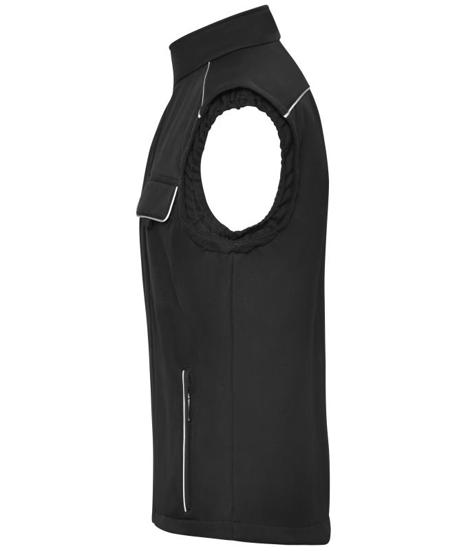 Unisex Workwear Softshell Vest - SOLID - Black 8723