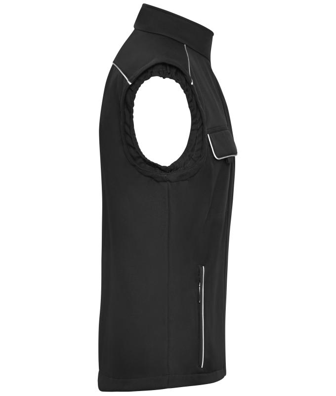 Unisex Workwear Softshell Vest - SOLID - Black 8723