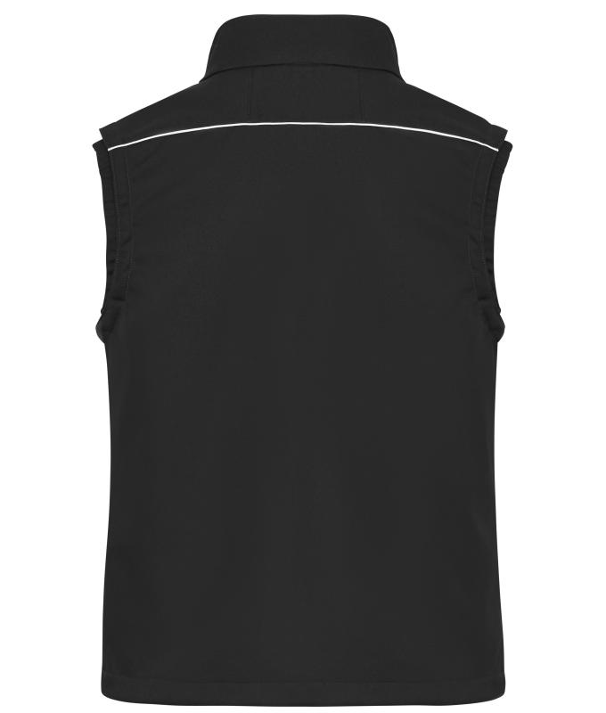 Unisex Workwear Softshell Vest - SOLID - Black 8723
