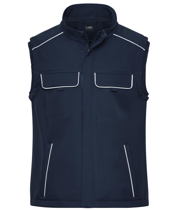 Unisex Workwear Softshell Vest - SOLID - Navy 8723