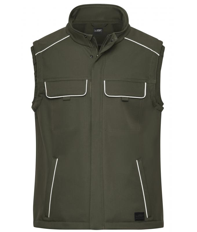 Unisex Workwear Softshell Vest - SOLID - Olive 8723
