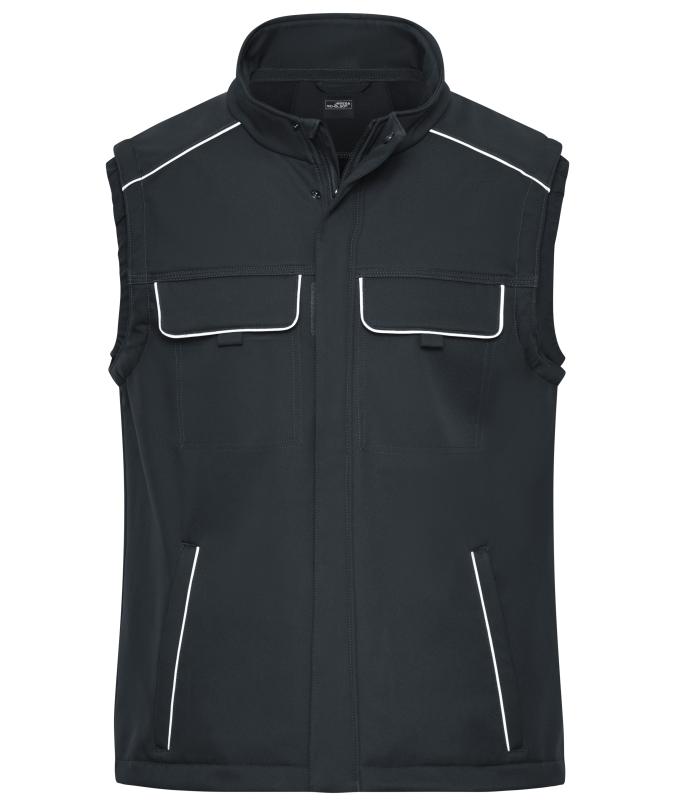 Unisex Workwear Softshell Vest - SOLID - Carbon 8723