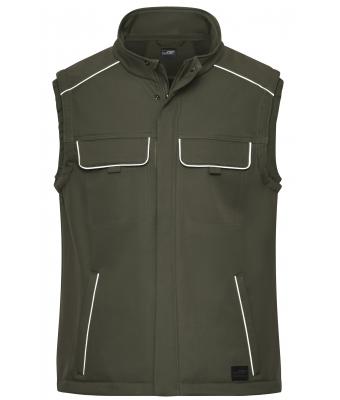 Unisex Workwear Softshell Vest - SOLID - Olive 8723