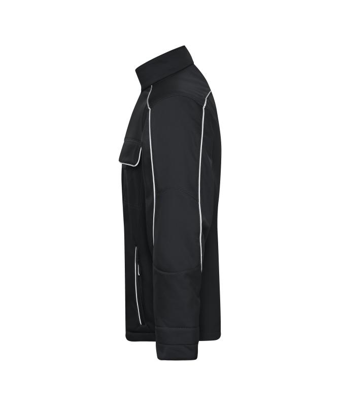 Unisex Workwear Softshell Jacket - SOLID - Black 8724