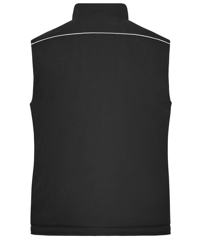 Unisex Workwear Softshell Padded Vest - SOLID - Black 8725