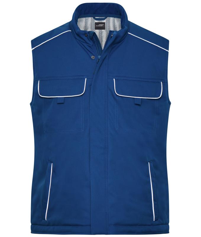 Unisex Workwear Softshell Padded Vest - SOLID - Dark-royal 8725