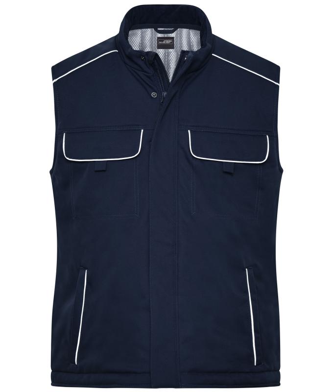 Unisex Workwear Softshell Padded Vest - SOLID - Navy 8725