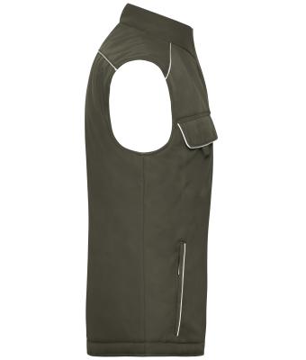 Unisex Workwear Softshell Padded Vest - SOLID - Olive 8725