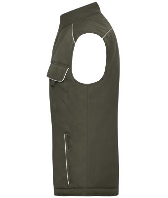 Unisex Workwear Softshell Padded Vest - SOLID - Olive 8725