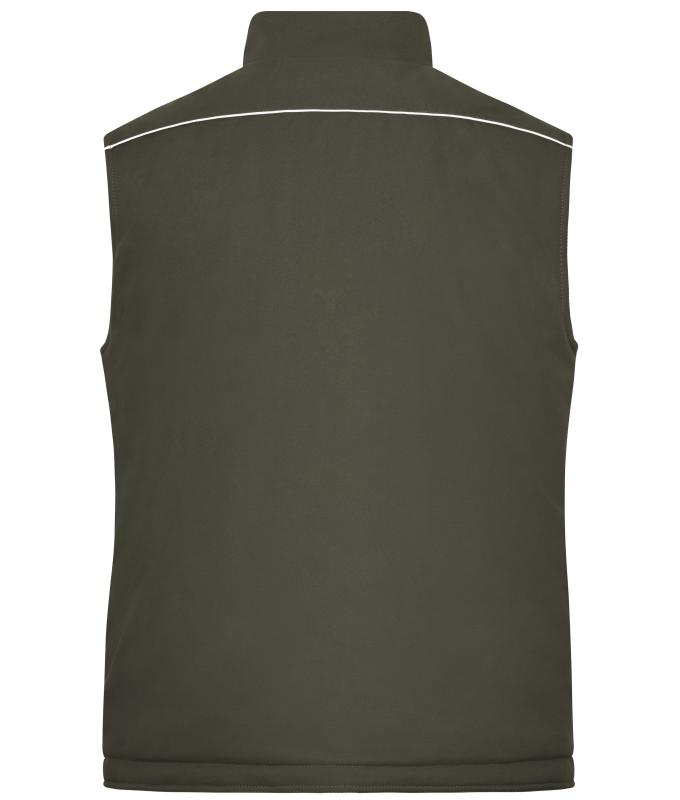 Unisex Workwear Softshell Padded Vest - SOLID - Olive 8725