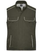 Unisex Workwear Softshell Padded Vest - SOLID - Olive 8725