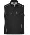 Unisex Workwear Softshell Padded Vest - SOLID - Black 8725
