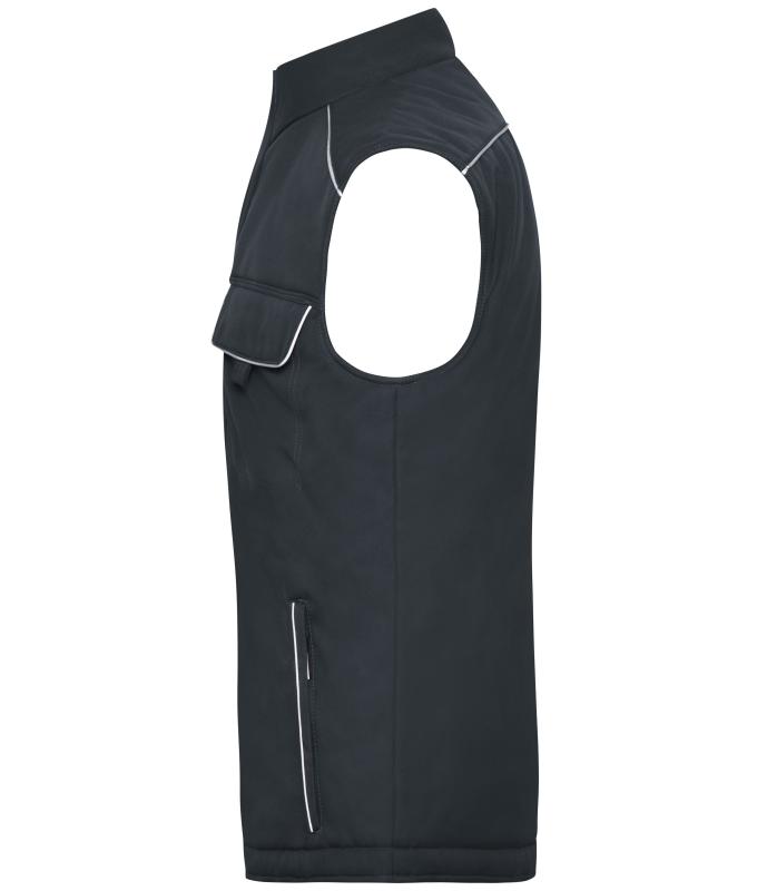 Unisex Workwear Softshell Padded Vest - SOLID - Carbon 8725