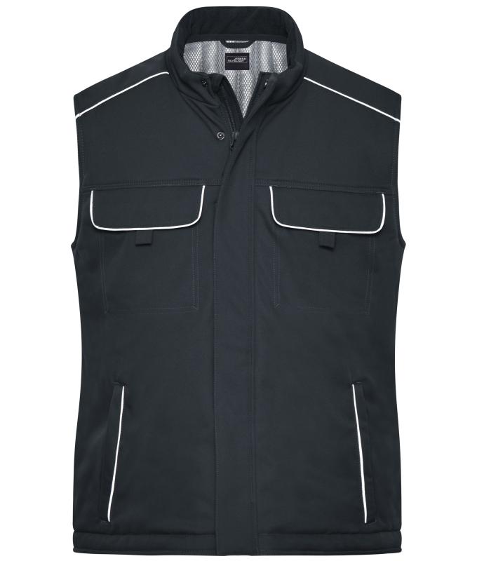 Unisex Workwear Softshell Padded Vest - SOLID - Carbon 8725