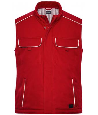 Unisex Workwear Softshell Padded Vest - SOLID - Red 8725