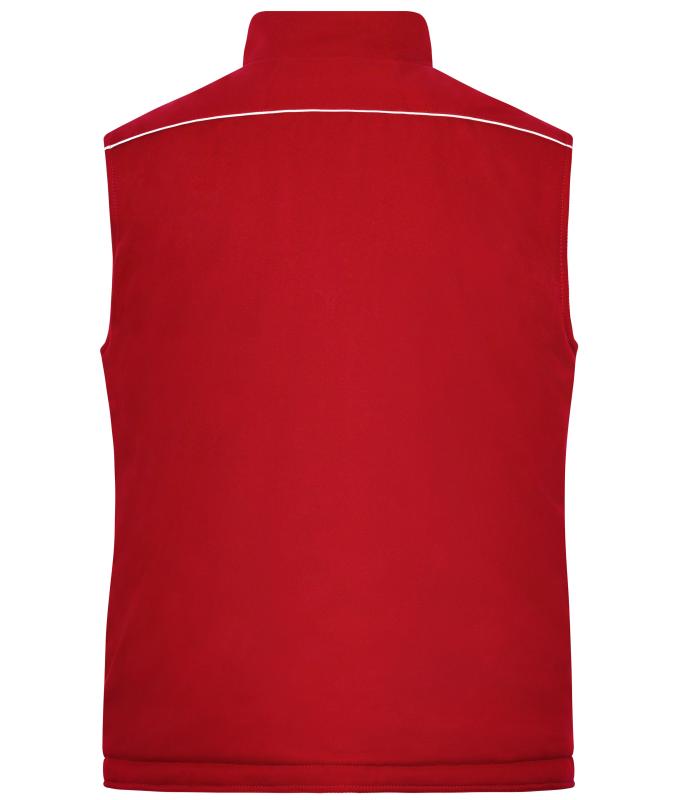 Unisex Workwear Softshell Padded Vest - SOLID - Red 8725