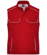 Unisex Workwear Softshell Padded Vest - SOLID - Red 8725