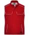 Unisex Workwear Softshell Padded Vest - SOLID - Red 8725