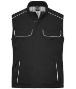 Unisex Workwear Softshell Padded Vest - SOLID - Black 8725